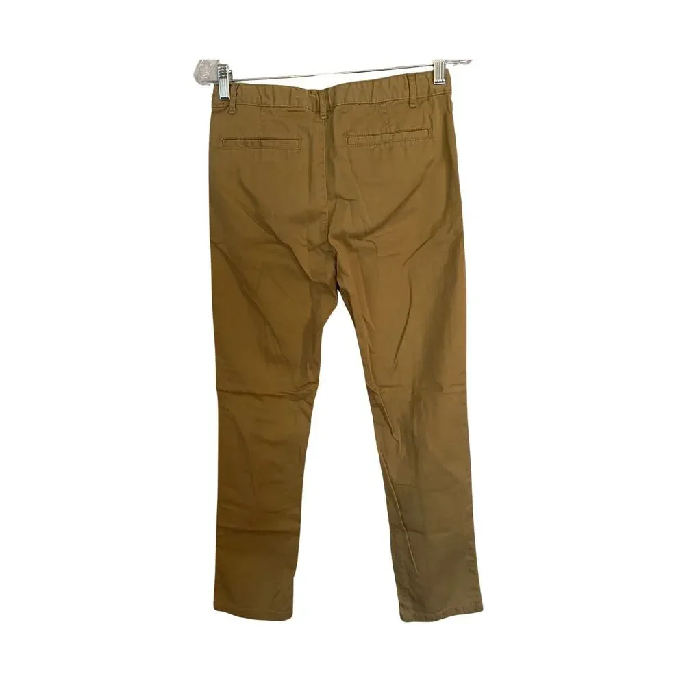 Childrens Place Pants Girls Size 16 Beige Cotton Chino Adjustable Waist Straight